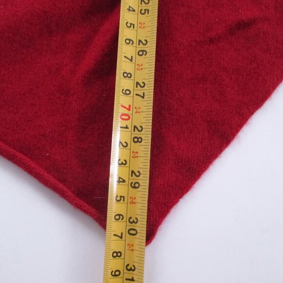 Cashmere Sweater Elfen Style Cranberry Red 3/4 Sleeves Size M - Picture 9 of 9